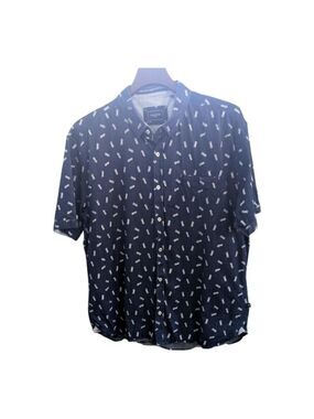 7 Diamonds Fit Nothings Over Stretch Dark Denim Button Up w/white pineapple XXL